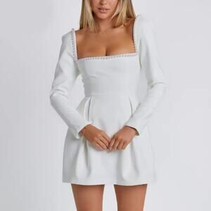 Odd Muse The Ultimate Muse White Mini Pearl Dress XS